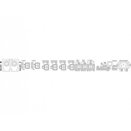 Monacor EPS-24HP Sterowany mikroprocesorowo kontroler ładowania do systemów ewakuacyjnych, 2 x 60A max.